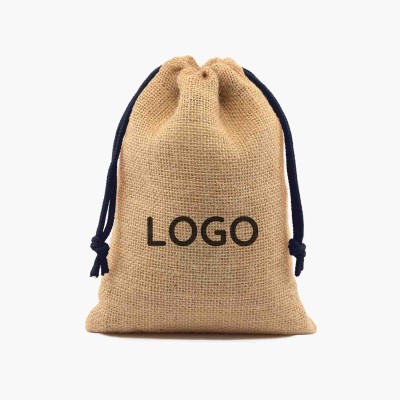 Jute bag with colorful strings