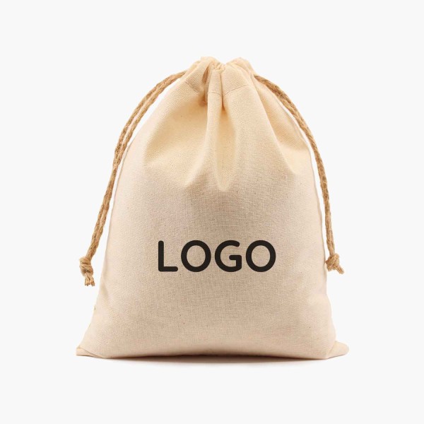 Cotton bag with natural closure